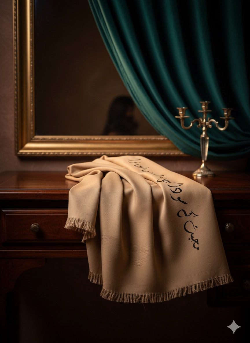 Premium Acrylic Wool Light Brown Shawl