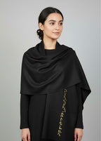 Premium Acrylic Wool Black Shawl