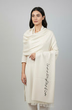 Premium Acrylic Wool White Shawl